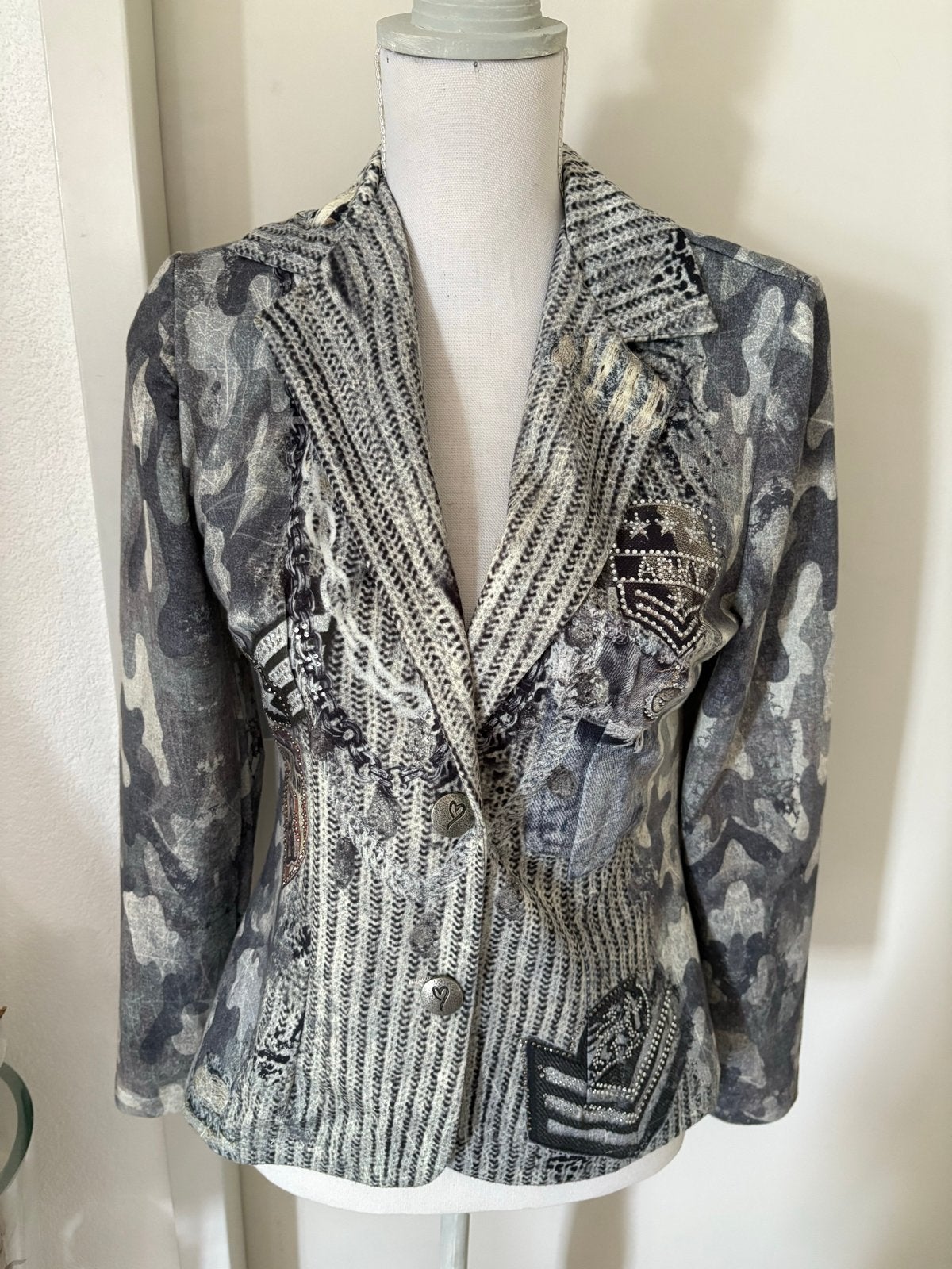 Missy dames blazer/jasje camouflage - maat M, Ophalen of Verzenden, Gedragen, Maat 38/40 (M), Grijs