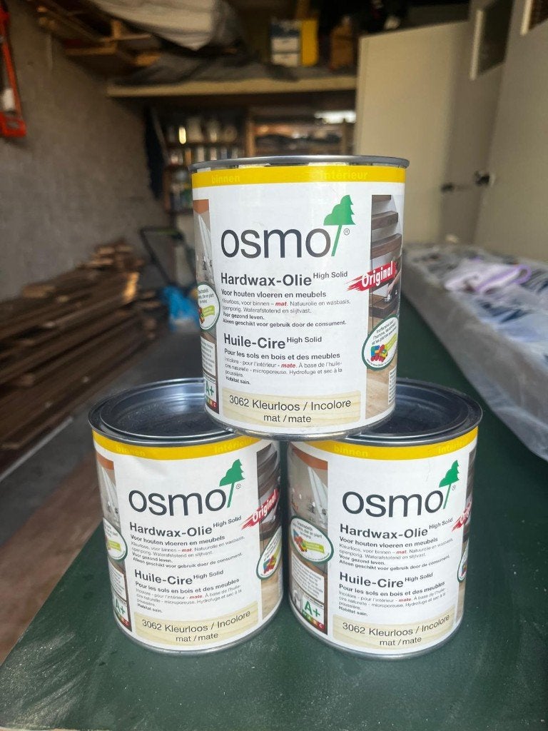 Osmo hardwax original olie 3x 0,75 mat (ook per blik te koop, Minder dan 5 liter, Ophalen of Verzenden, Nieuw, Overige kleuren