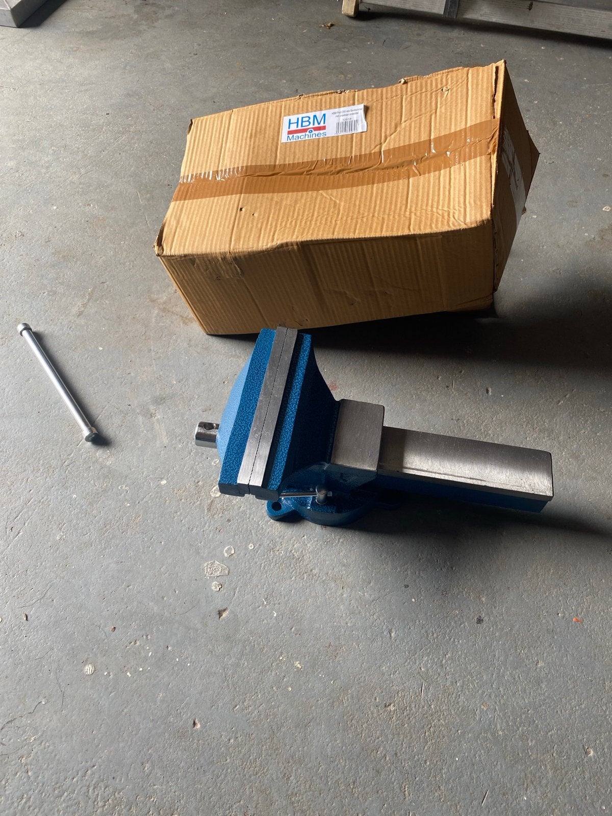 HBM Profi Bankschroef 200mm met draaibaar onderstel NIEUW, Z, Z, Ophalen of Verzenden, Overige merken