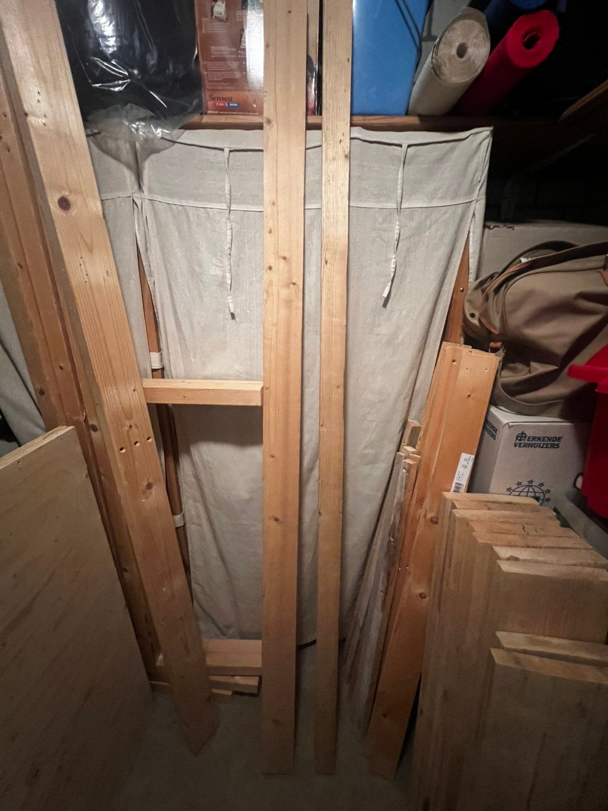 Diverse steiger hout en houte planten staanders, Doe-het-zelf en Verbouw, Hout en Planken, Ophalen, 25 tot 50 mm, Zo goed als nieuw