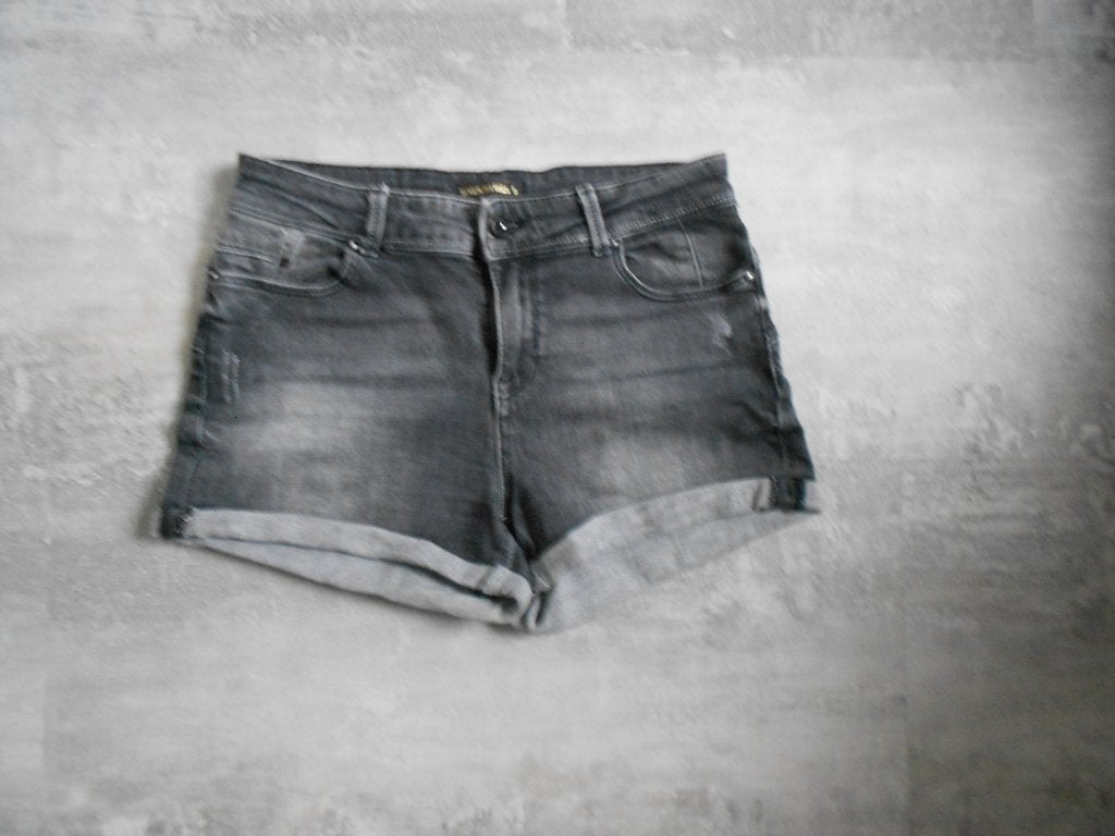 Fijne stretch korte jeans broek van Seven Sisters, maat S., Zwart, Zo goed als nieuw, W28 - W29 (confectie 36), Verzenden