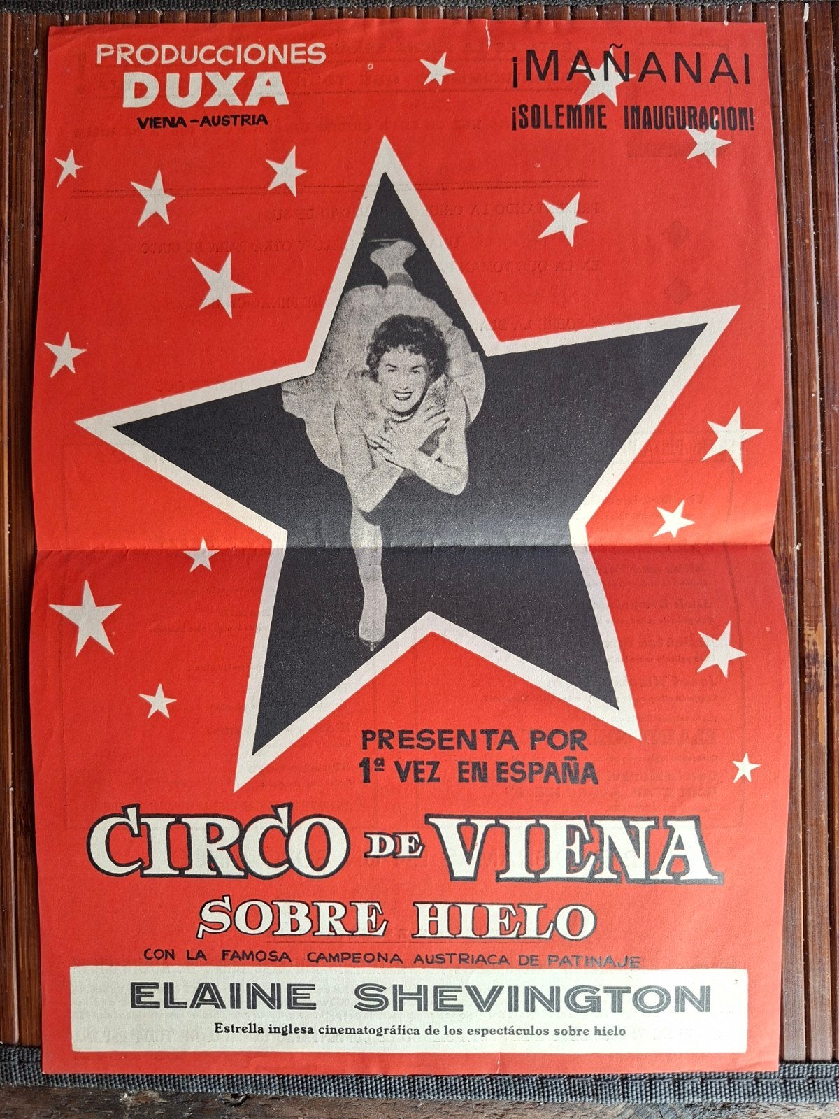 Vintage Circus op IJs Poster - Circo de Viena, Ophalen of Verzenden, Gebruikt