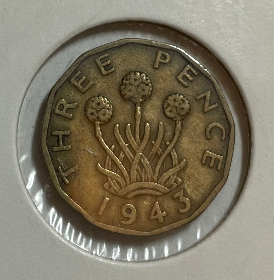 3 pence Engeland 1943, Ophalen of Verzenden, Overige landen