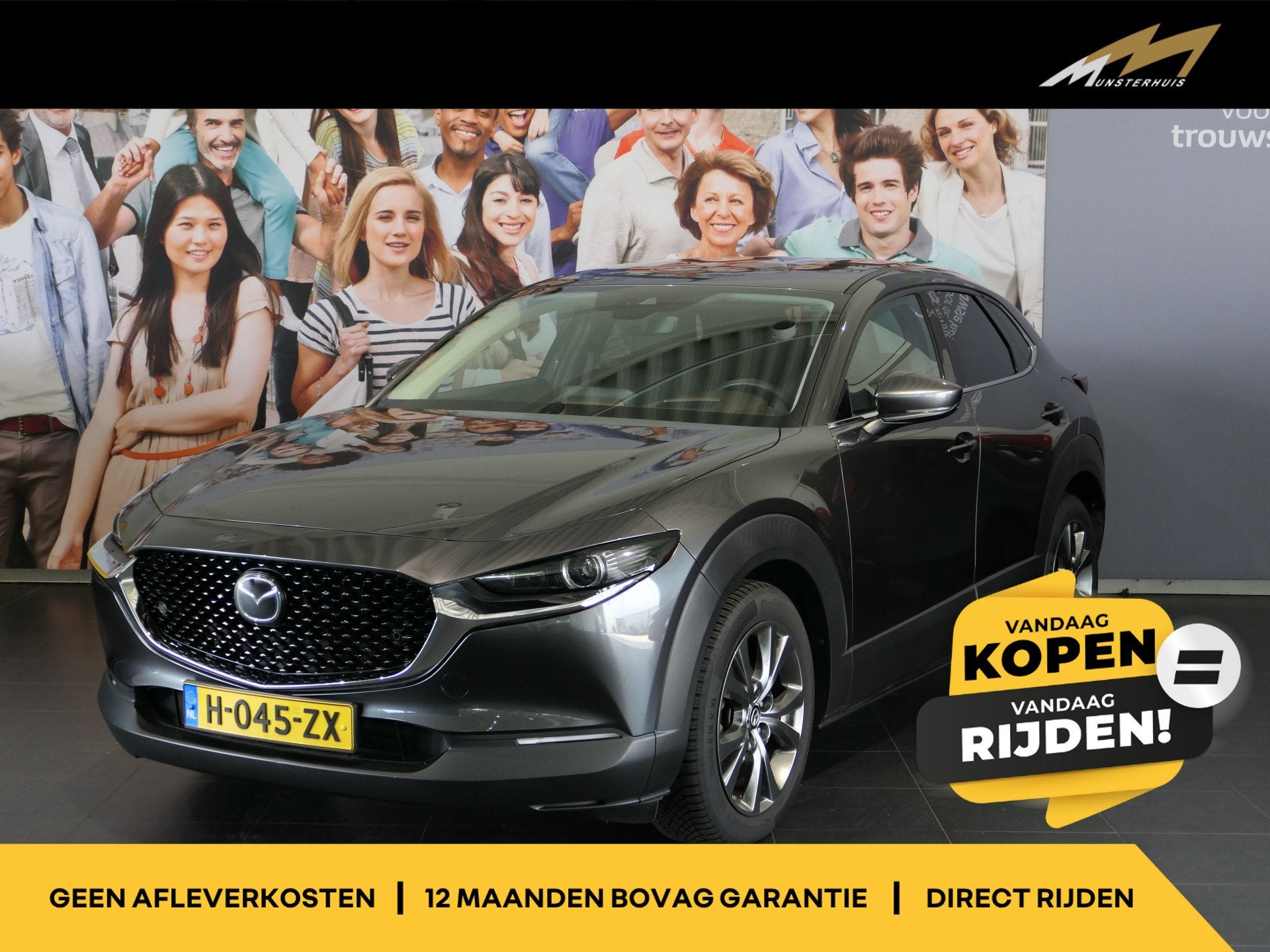 Mazda CX-30 2.0 e-SkyActiv-X M Hybrid Luxury - Headup displa, Auto's, Voorwielaandrijving, 1998 cc, Gebruikt, Automatische klimaatregeling