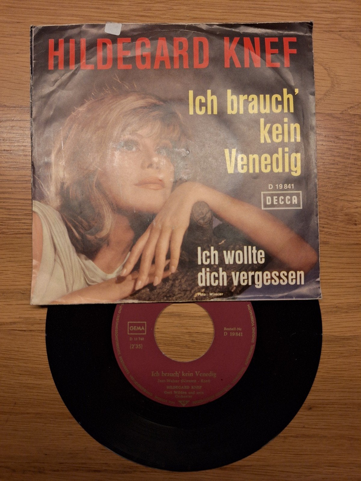 Hildegard Knef - Ich brauch' kein Venedig, Gebruikt, Pop, 7 inch, Ophalen of Verzenden