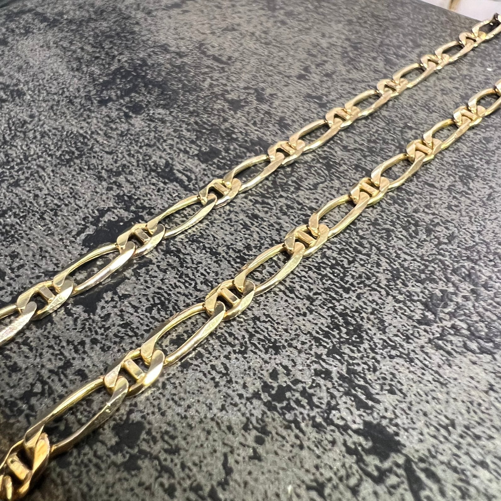 14k gouden ketting massief schakel anker model, Ophalen of Verzenden, Nieuw, Goud