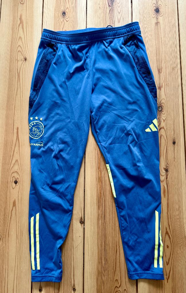 Ajax Adidas trainingsbroek heren - Blauw / Geel Neon - Large, Kleding | Heren, Sportkleding, Maat 52/54 (L), Blauw, Ophalen of Verzenden