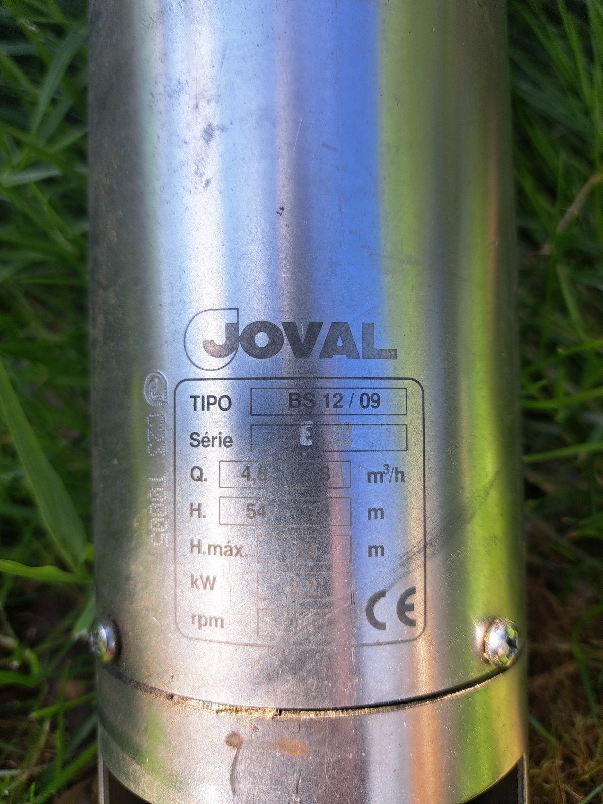 Joval pompdeel BS12/9, Ophalen, Zo goed als nieuw, Elektrisch, Bronpomp