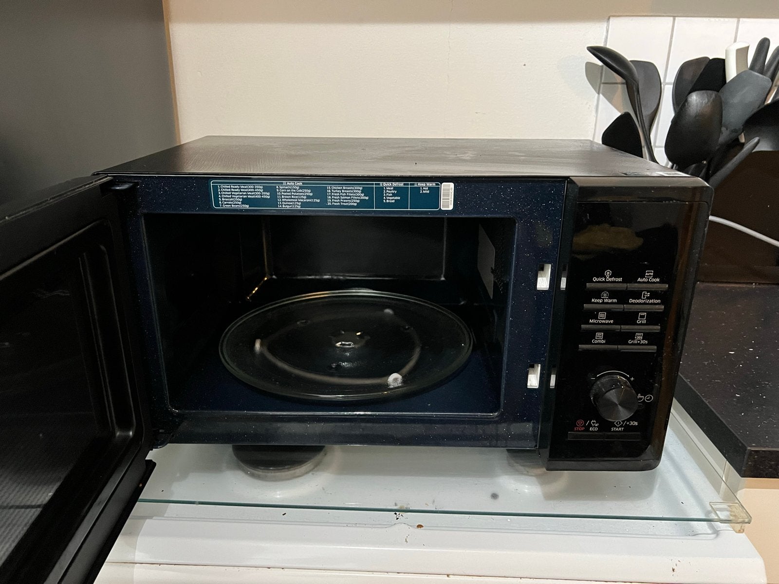 Samsung MG23B3515AK/EN Magnetron met Grillfunctie, Ophalen, Combimagnetron, Grill, Zo goed als nieuw