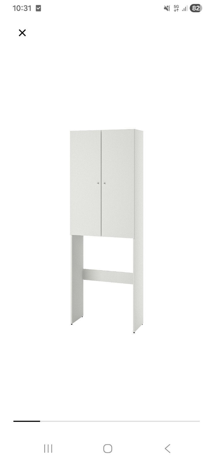 IKEA Nysjön kast voor wasmachine - Wit, Ophalen, Zo goed als nieuw