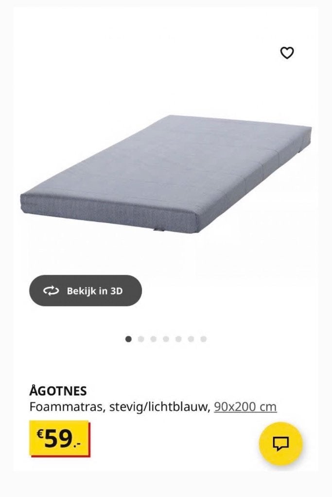 Matras 90 x 200, Ophalen, 90 cm, Eenpersoons, Nieuw