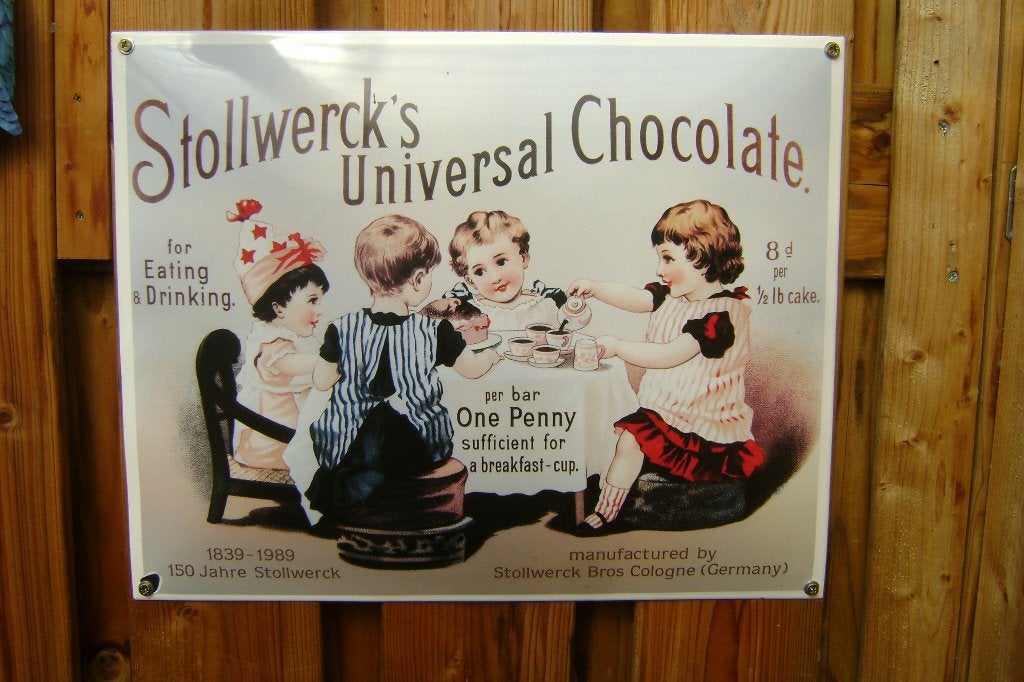 stollwercks   schocolate emaille bord, Ophalen