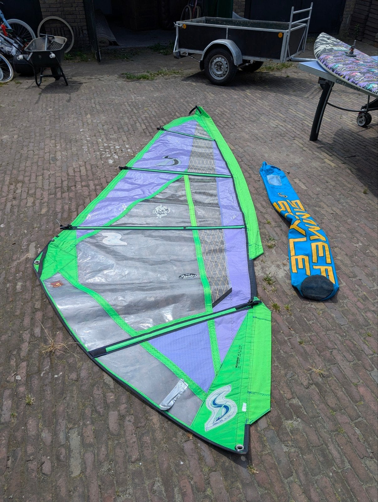 Simmer Style 4.7 surfzeil met kleine scheur, Ophalen