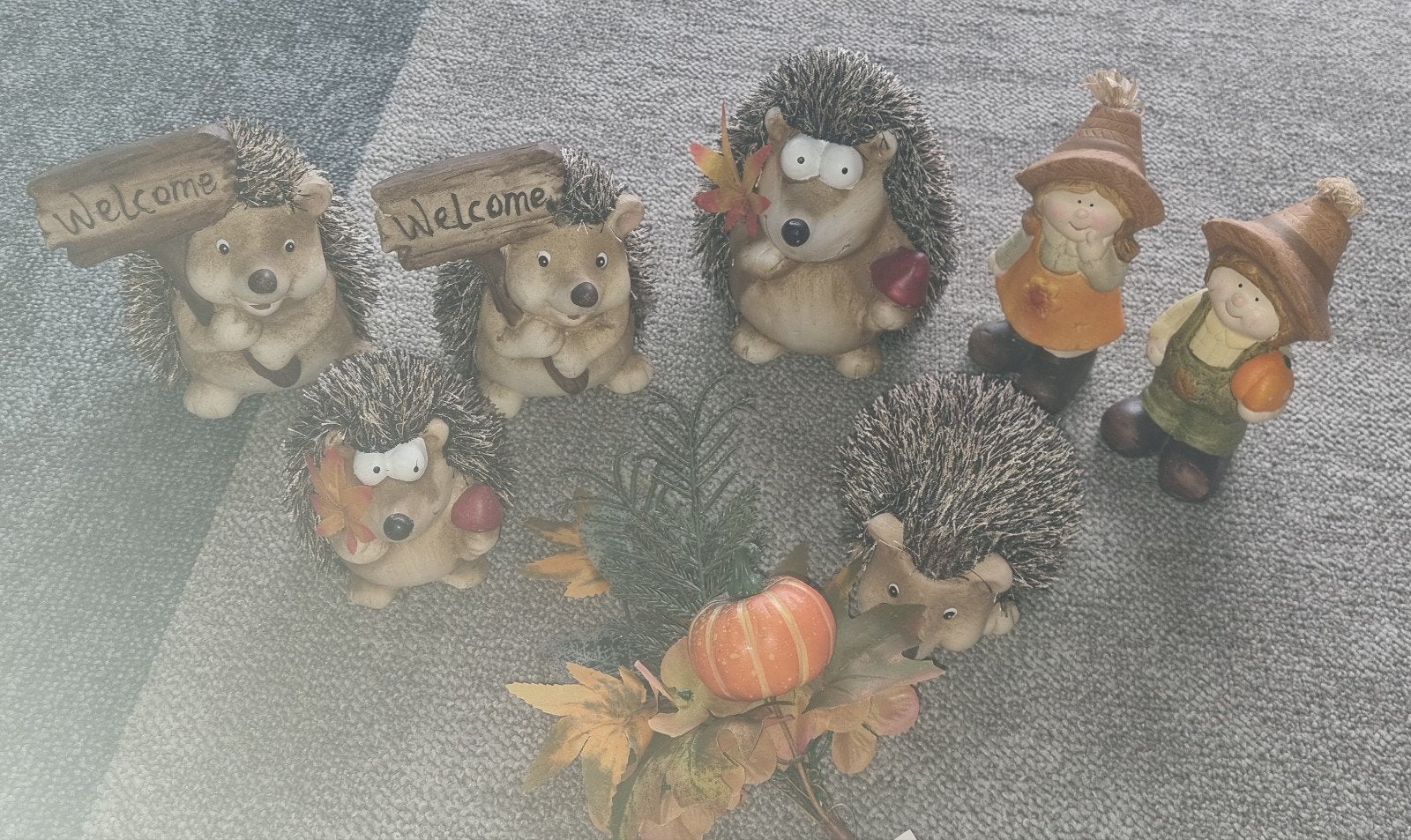 Leuke beeldjes van egels en tuinkabouters, Ophalen, Gebruikt, Meerkleurig, Landelijk