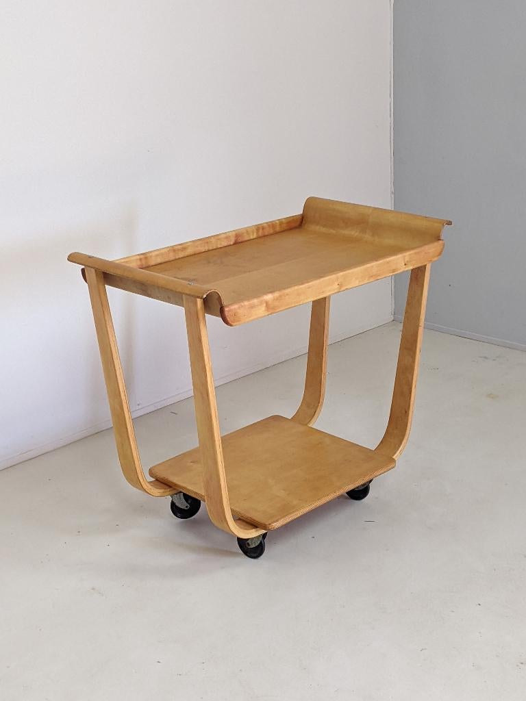 Opknapper! PB01 serveerwagen / trolley - Pastoe, Ophalen, Gebruikt, Vintage, 75 cm of meer