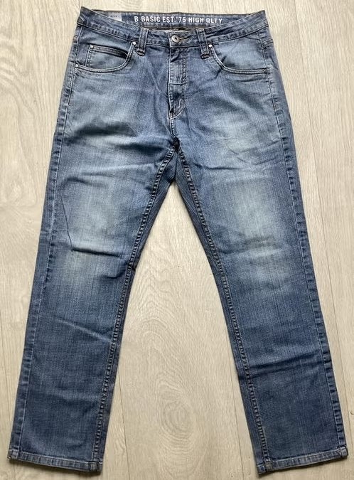 blauwe spijkerbroek Maat W33 Lengte 32 Brams Paris, Brams Paris, Blauw, Ophalen of Verzenden, Zo goed als nieuw