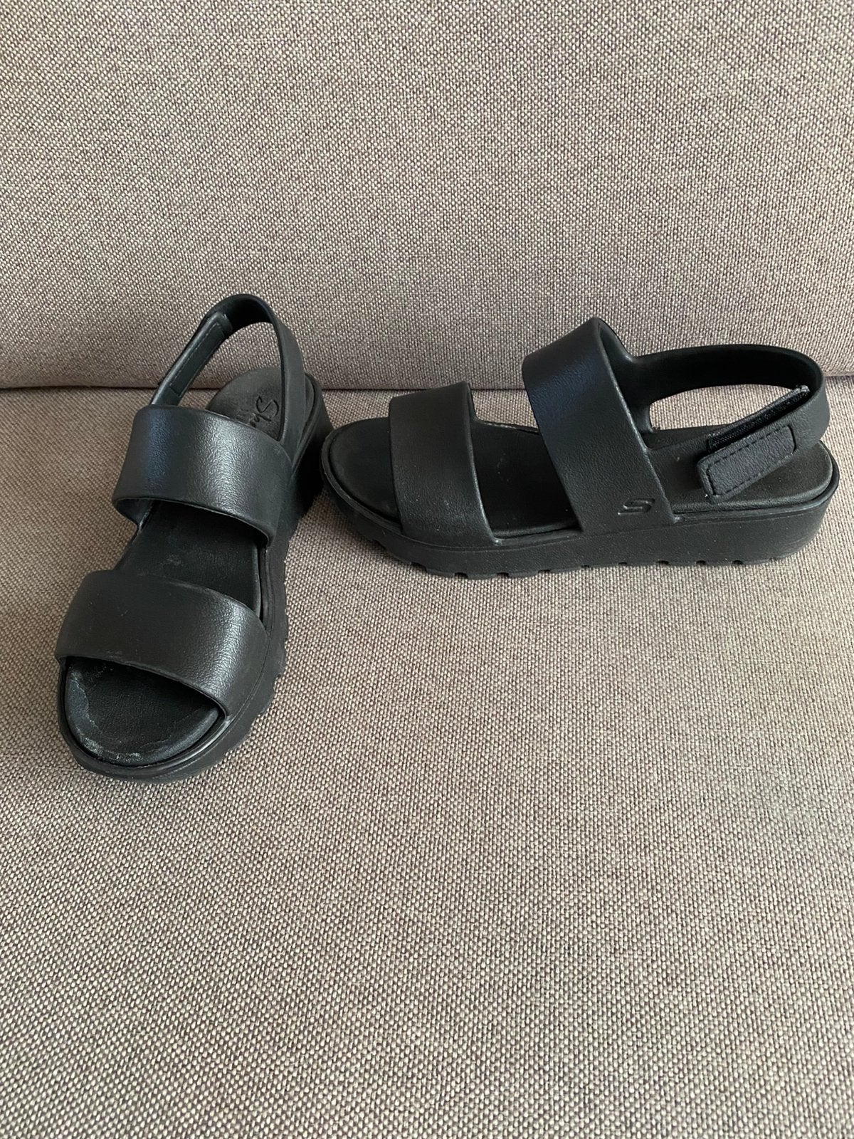 Skechers sandalen, Ophalen, Gedragen, Zwart, Sandalen of Muiltjes