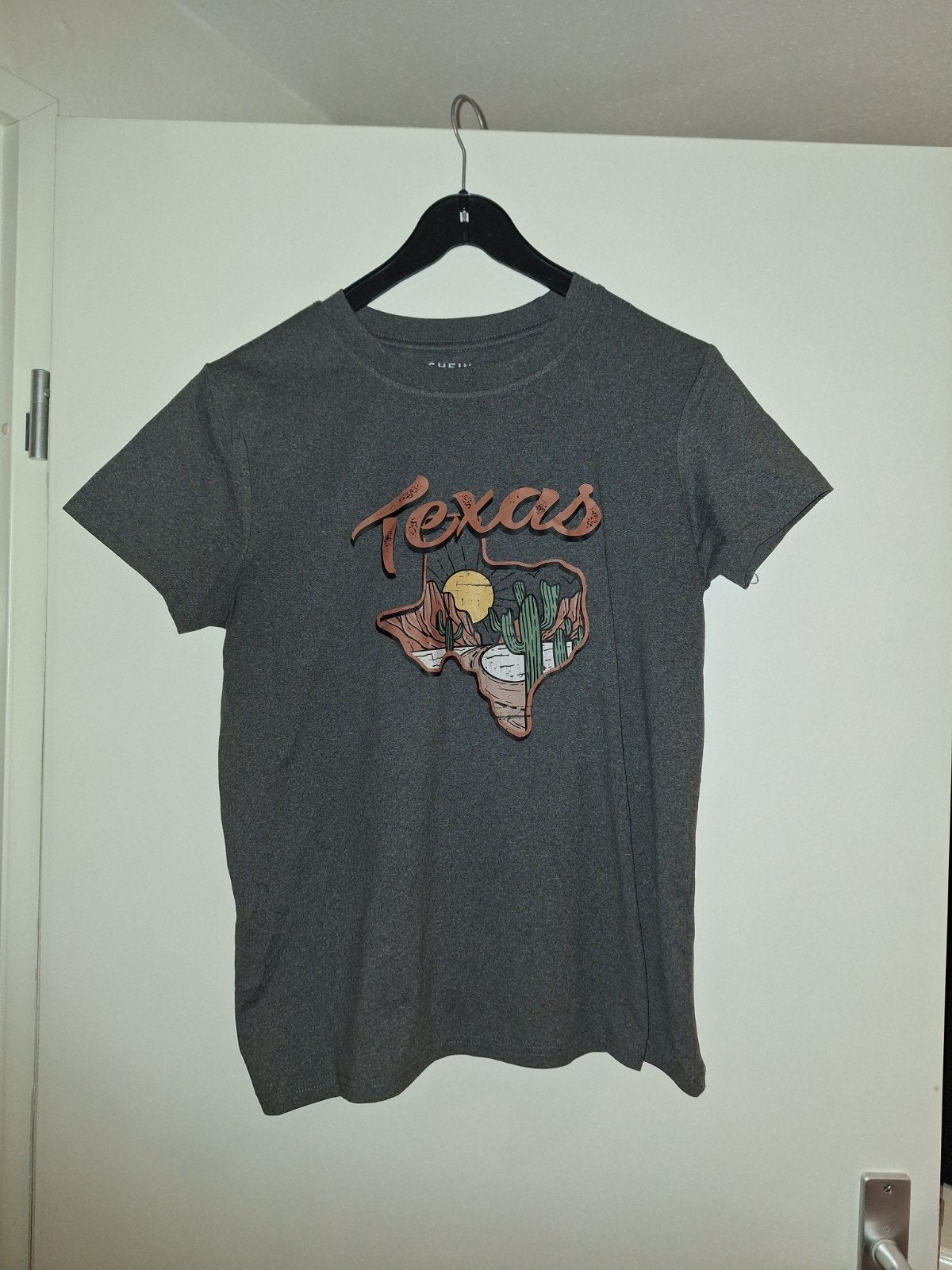 Donkergrijs shirt Shein maat L, Maat 42/44 (L), Ophalen of Verzenden, Zo goed als nieuw, Korte mouw