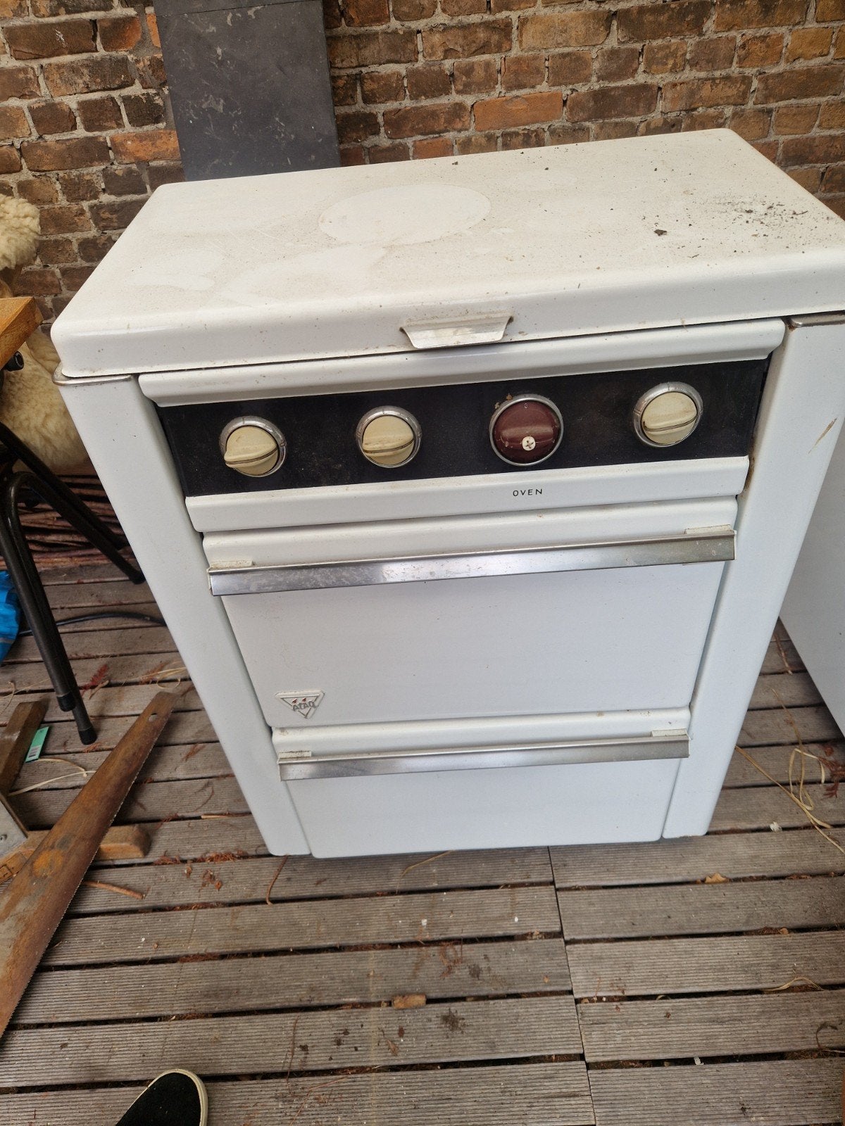 Atag gasfornuis met oven 40x60cm, Gebruikt, Minder dan 45 cm, 3 kookzones of minder, Ophalen of Verzenden