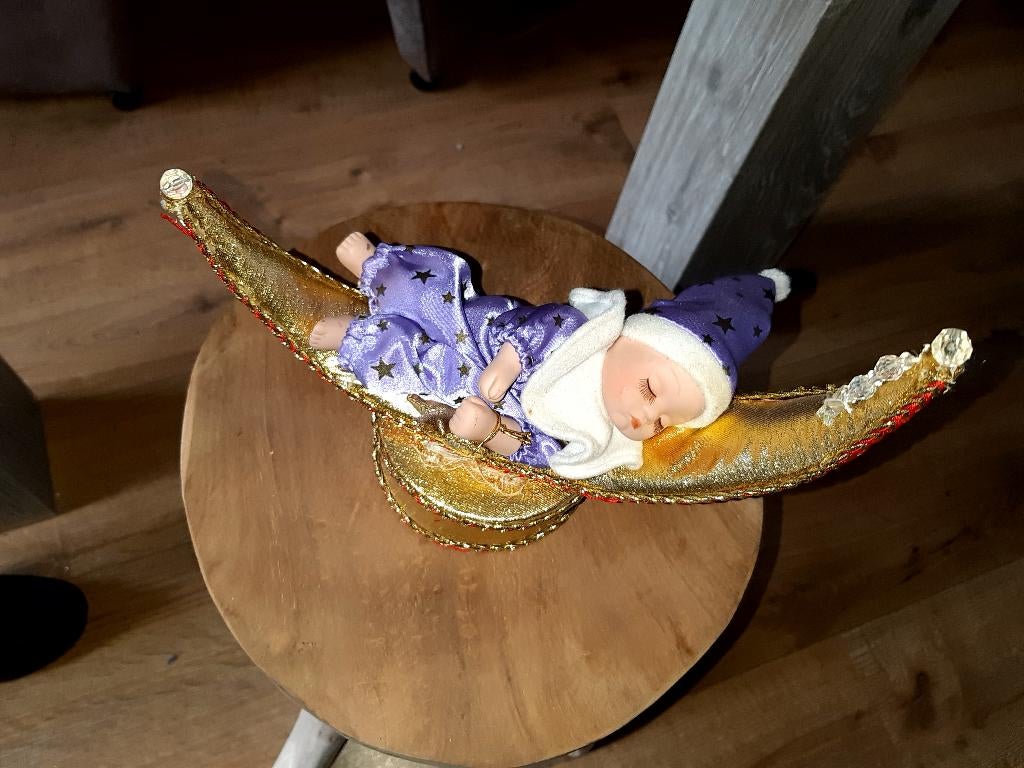 Opwind Muziek Maantje Met Wiegende Baby, Diversen, Kerst, Zo goed als nieuw, Ophalen of Verzenden