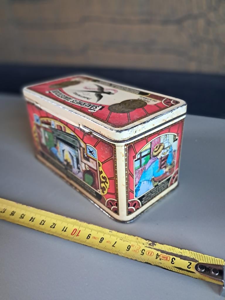 2 Vintage Zwaluw Lucifer Blikken - Decoratieve Opbergblikken, Ophalen of Verzenden, Gebruikt, Overige, Overige merken