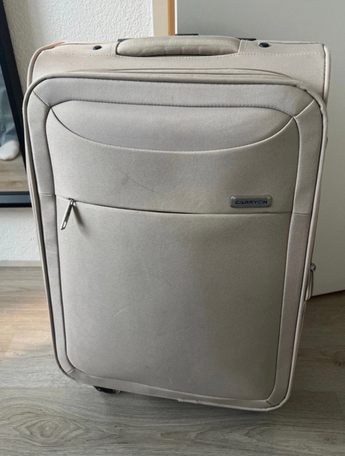 Carryon Koffer - Beige Reiskoffer met Wieltjes, Ophalen, Overige materialen, Gebruikt, 50 tot 60 cm