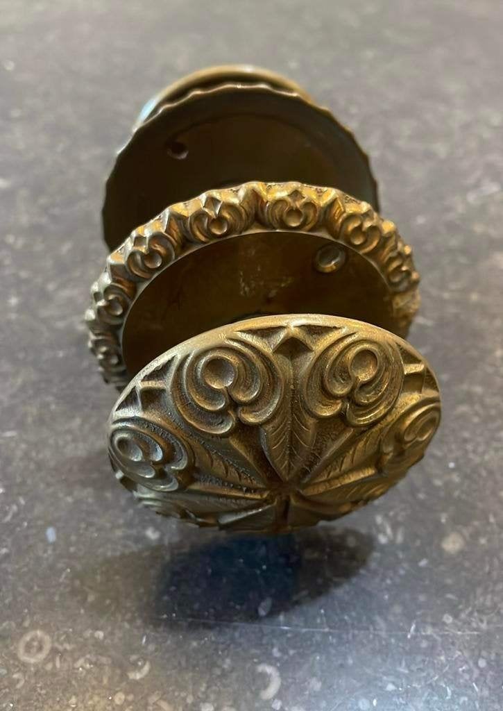 1x set Deurklink Antiek knopkrukken messing Deurkruk vintage, Ophalen of Verzenden