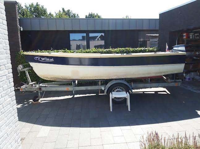 boot met bb motor en trailer, Watersport en Boten, 8 pk, Gebruikt, Buitenboordmotor, 5 m