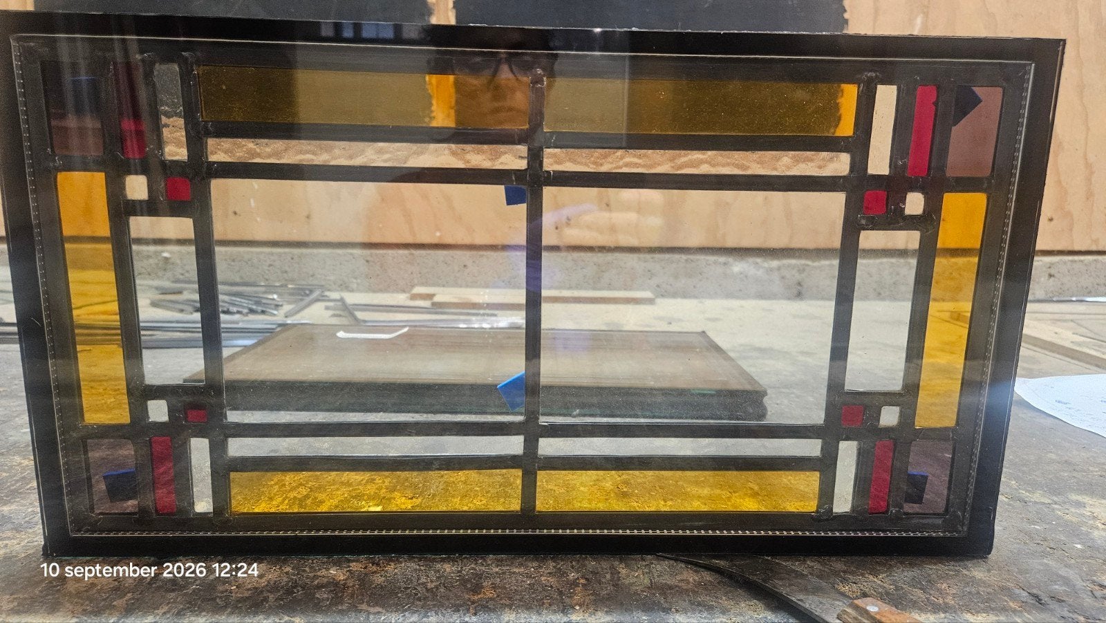 te koop 2 prachtige glas in lood ramen in dubbel glas, Ophalen, Gevelraam of Ruit, 80 tot 120 cm, Nieuw