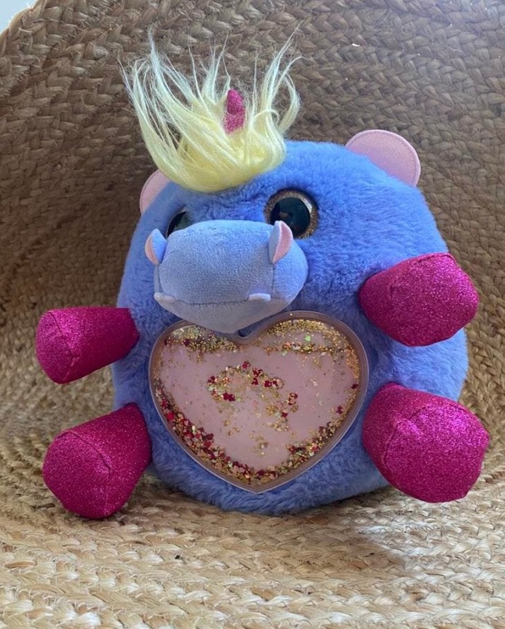 Knuffel rainbocorns nijlpaard, Ophalen of Verzenden, Zo goed als nieuw, Overige typen