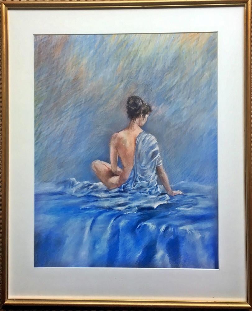 Pastel naaktstudie in lijst, Antiek en Kunst, Verzenden