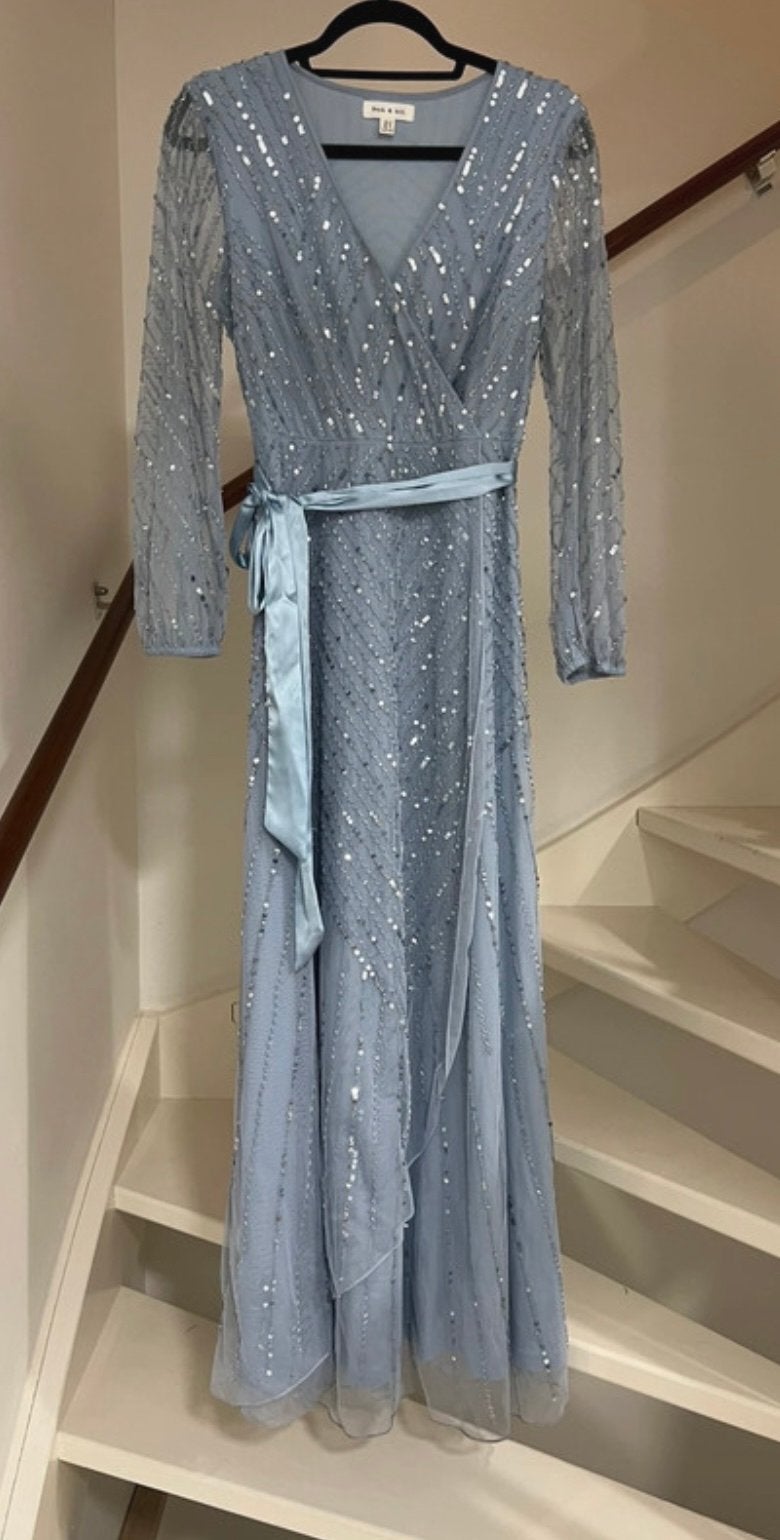 Avondjurk, Maat 38/40 (M), Blauw, Ophalen of Verzenden, Gedragen