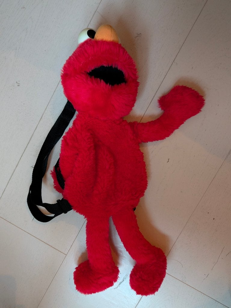 Elmo rugtas Sesamstraat, 25 tot 40 cm, Ophalen of Verzenden, Zo goed als nieuw, Overige merken