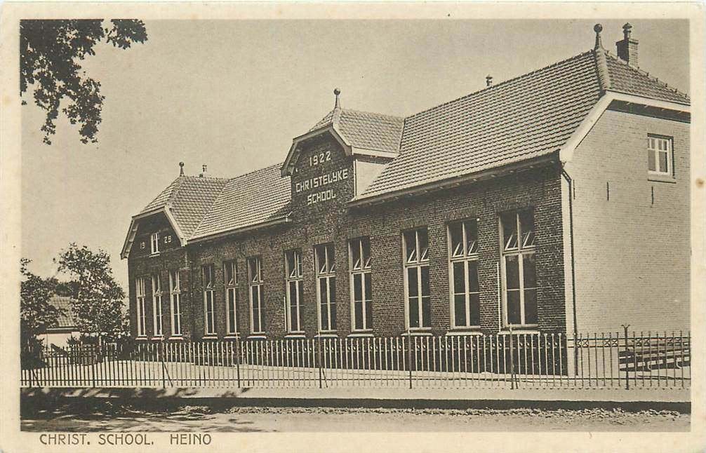 304-260-007 Heino Christ. School, Verzenden, Voor 1920, Overijssel