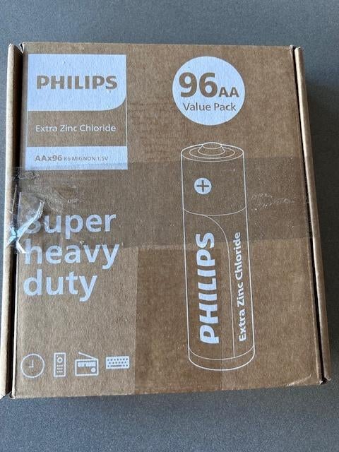 Philips batterijen 96 AA, Verzenden, Nieuw