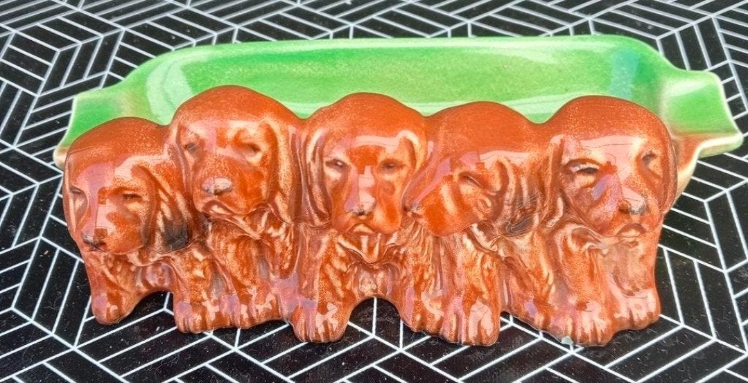 Vintage asbak met hondenfiguren beswick 869, Ophalen