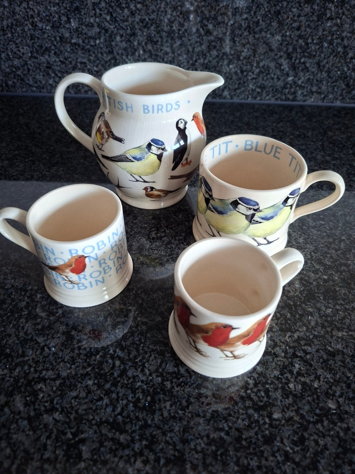 Emma Bridgewater set Robin, Blue Tits, Ophalen of Verzenden