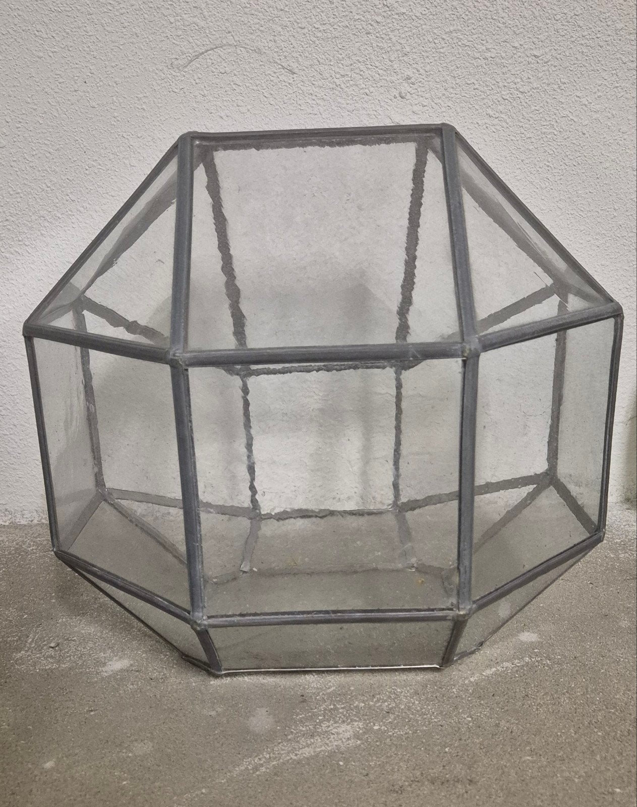 Glas en lood terrarium/plantenkasje - 40x30 cm, Overige materialen, Gebruikt, Minder dan 60 cm, Ophalen of Verzenden