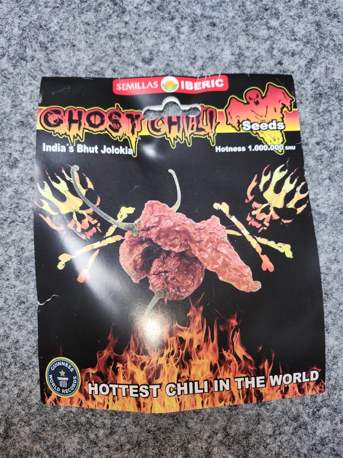 Ghost Chili Zaden - India's Bhut Jolokia - Hottest Chili, Ophalen of Verzenden, Voorjaar, Volle zon, Zaad