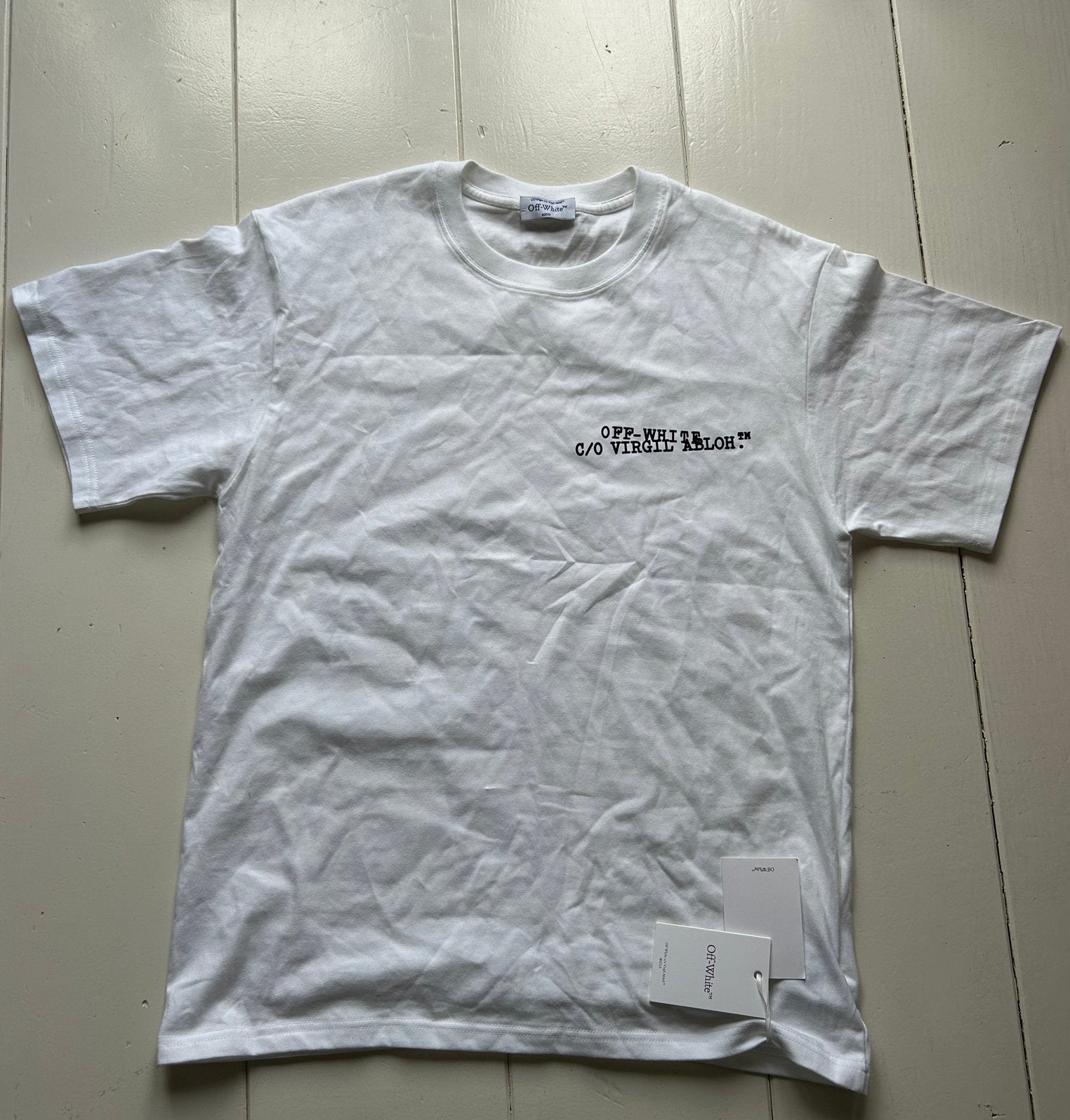 Off-white shirt maat S maar valt als L, Kleding | Heren, Ophalen of Verzenden, Zo goed als nieuw, Zwart