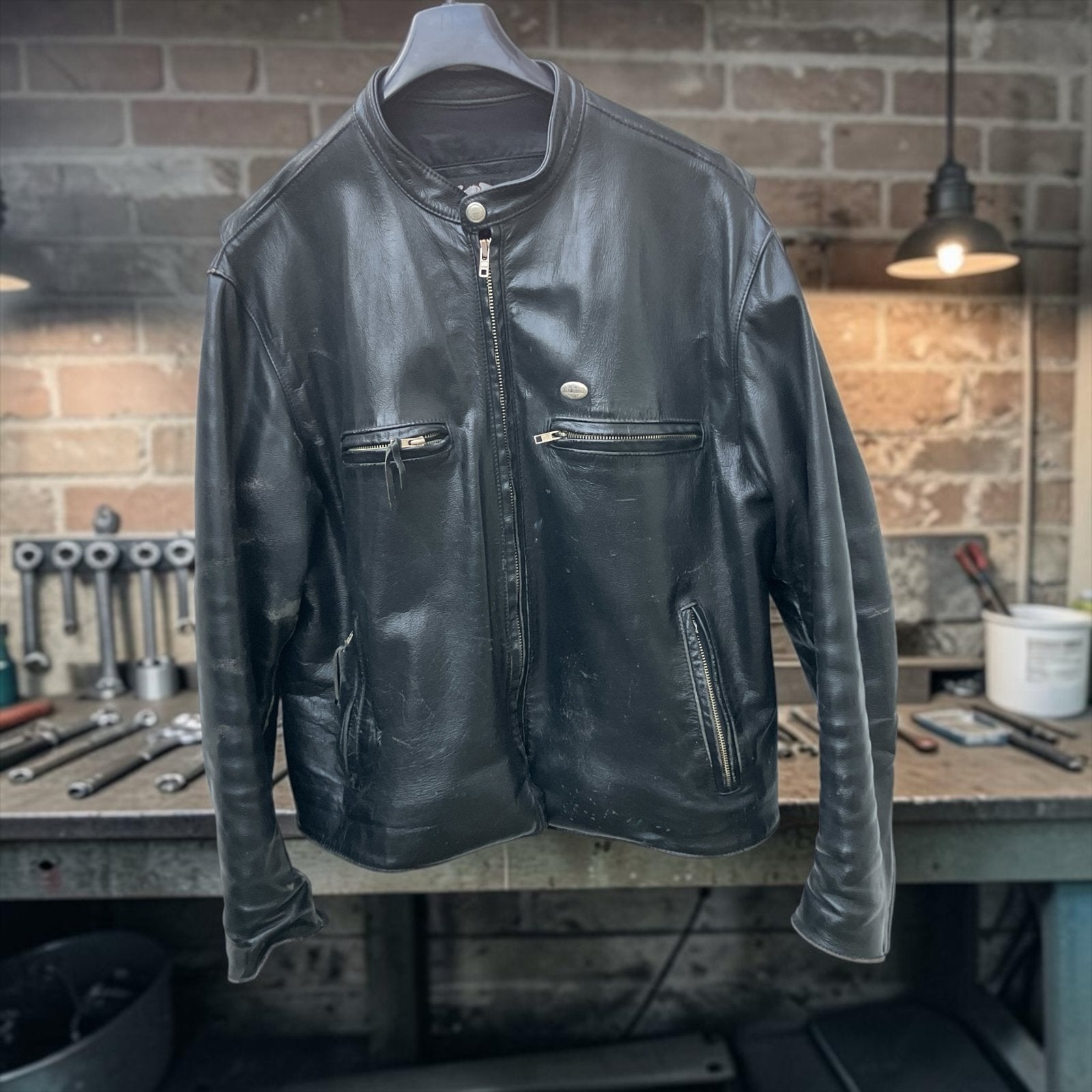 Harley Davidson XL motorjas leer jaren '80-'90, Heren, Jas | leer, Huysmans, Ophalen of Verzenden
