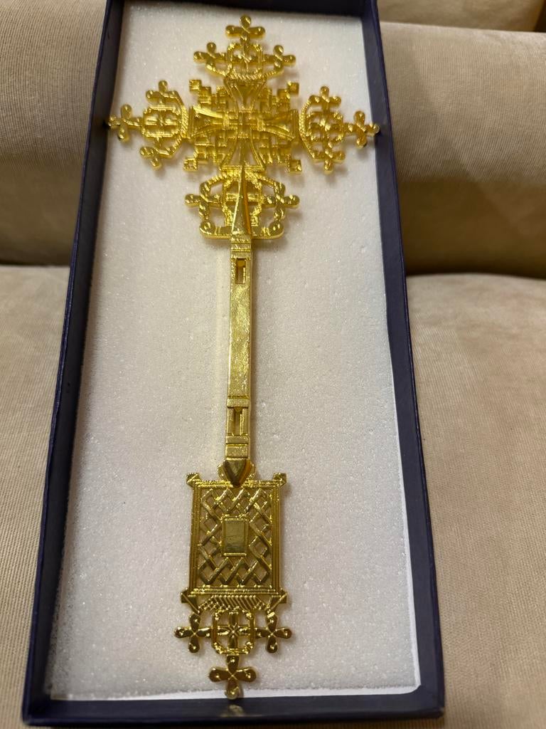 Koptisch Orthodox Handkruis - Goudkleurig, Ophalen