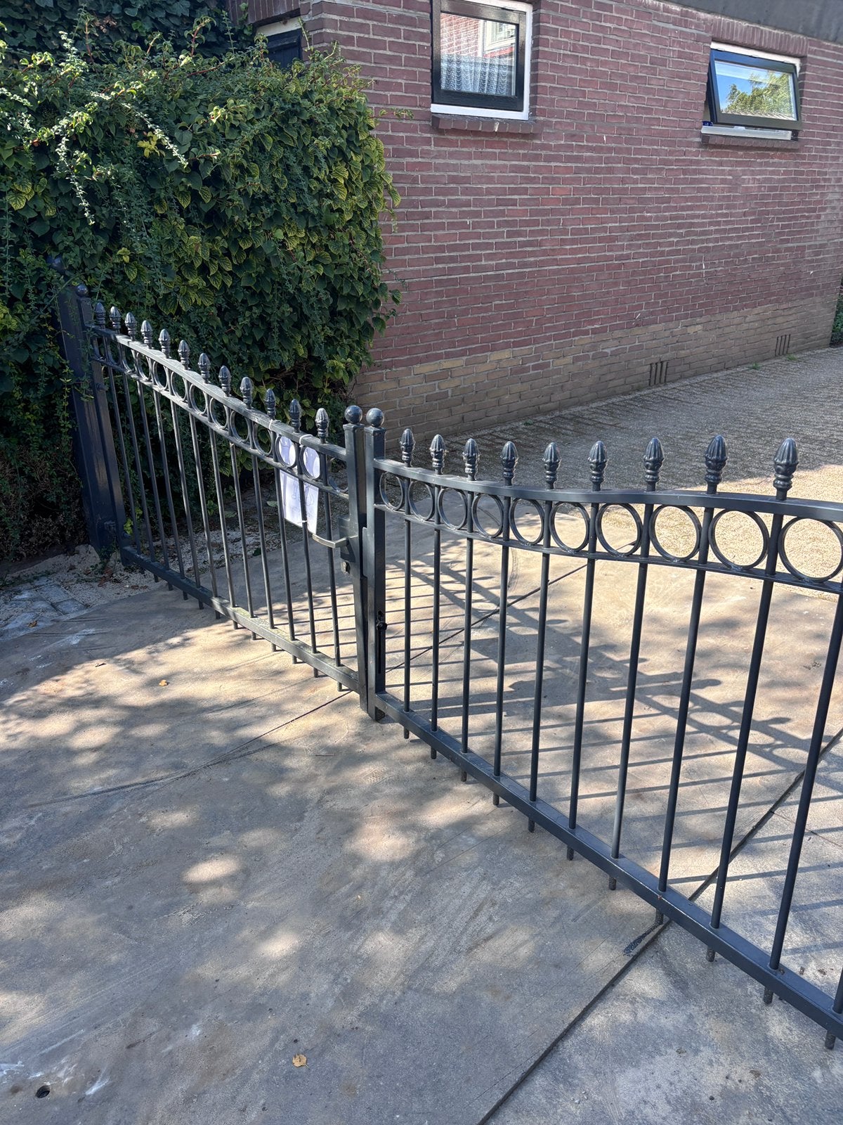 Draaipoort doorrijd breedte 3,60 meter totaal 4,00 meter, Tuin en Terras, Met poort, Gebruikt, Ophalen of Verzenden, Sierhekwerk