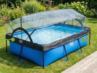 Gezocht zwembad overkapping 400x200, Ophalen, Minder dan 80 cm, Zo goed als nieuw, Opzetzwembad
