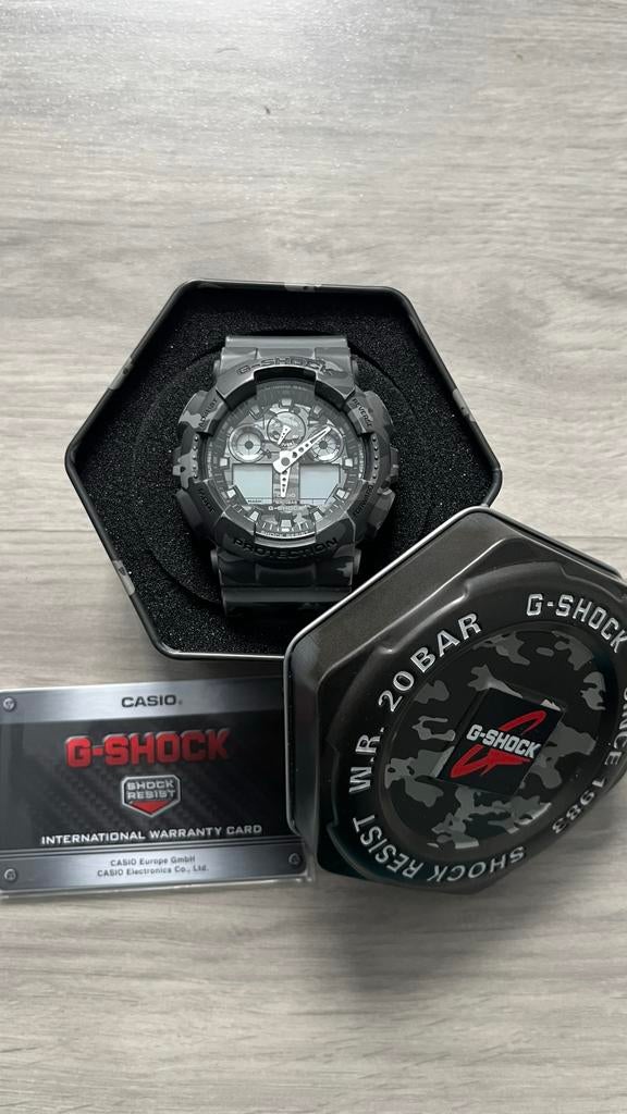 Casio G-Shock horloge camouflage, Ophalen of Verzenden, Waterdicht, Gebruikt, Grijs