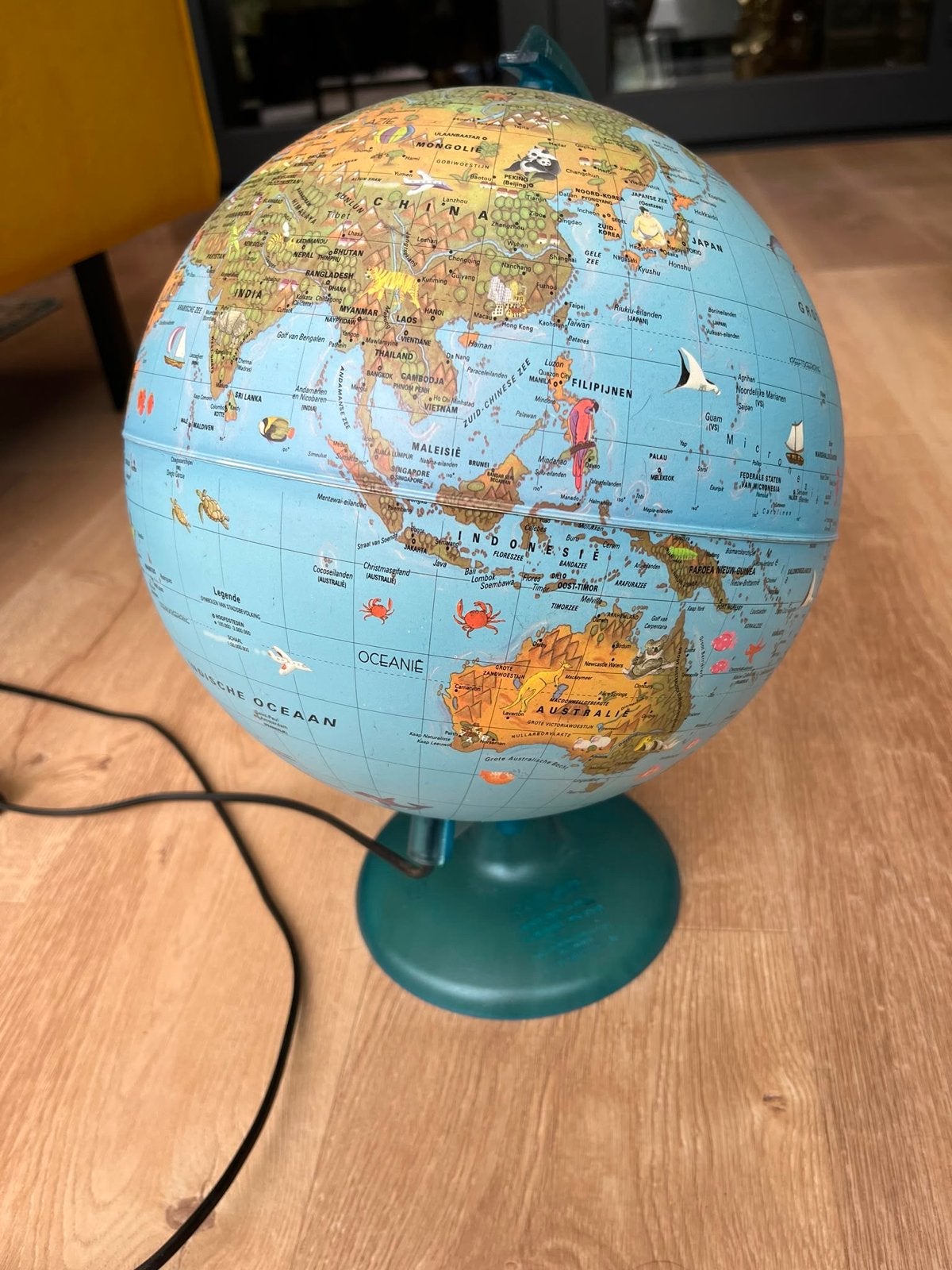 Educatieve Wereldbol met Verlichting - Ideaal voor Kinderen, Educatief, Kunststof, Ophalen of Verzenden, Zo goed als nieuw