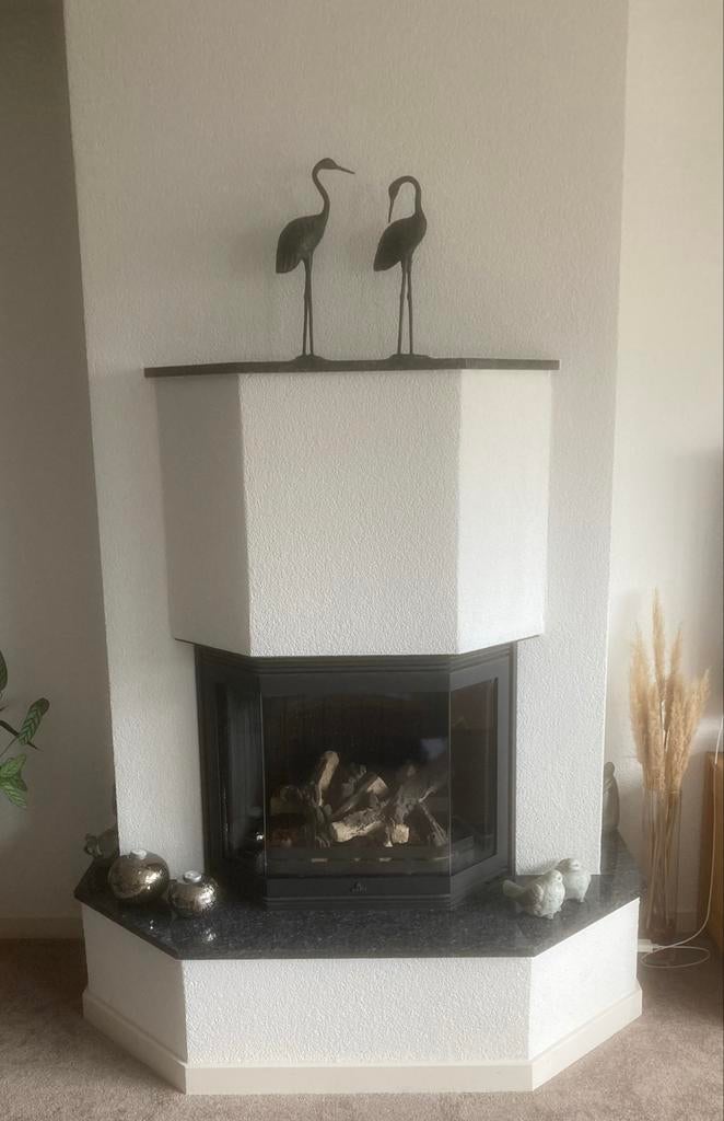 Barbas gashaard met marmeren plateau, Huis en Inrichting, Haarden, Gebruikt, Gashaard, Ophalen