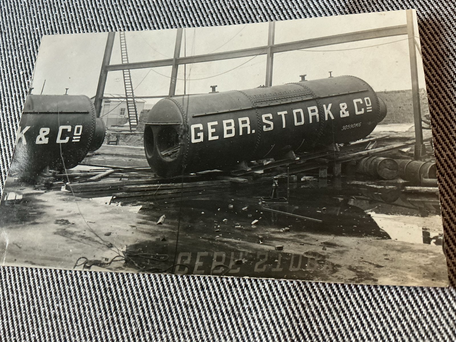 Zeldzame foto Gebr. Stork & Co. tanks, ca. 1920, Verzamelen, Gebruikt, Verzenden, Foto, Voor 1940