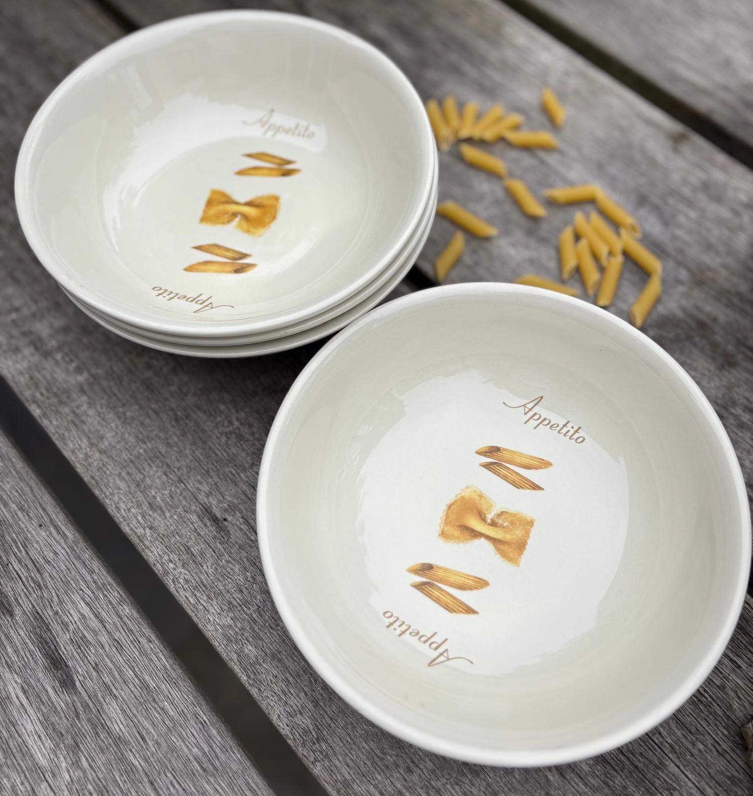 Pastaborden 4 stuks - merk Patra Stoneware, Ophalen, Overige merken, Zo goed als nieuw, Bord(en)
