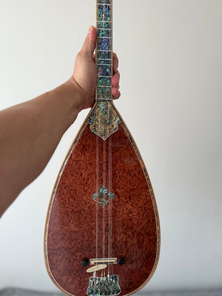 Professionele Saz - Lange Hals, Volledig Parelmoer Inleg, Muziek en Instrumenten, Snaarinstrumenten | Overige, Ophalen of Verzenden